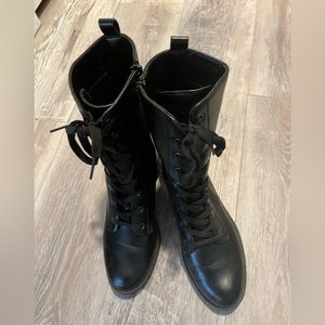 Women’s Black Lace Up Combat Boots